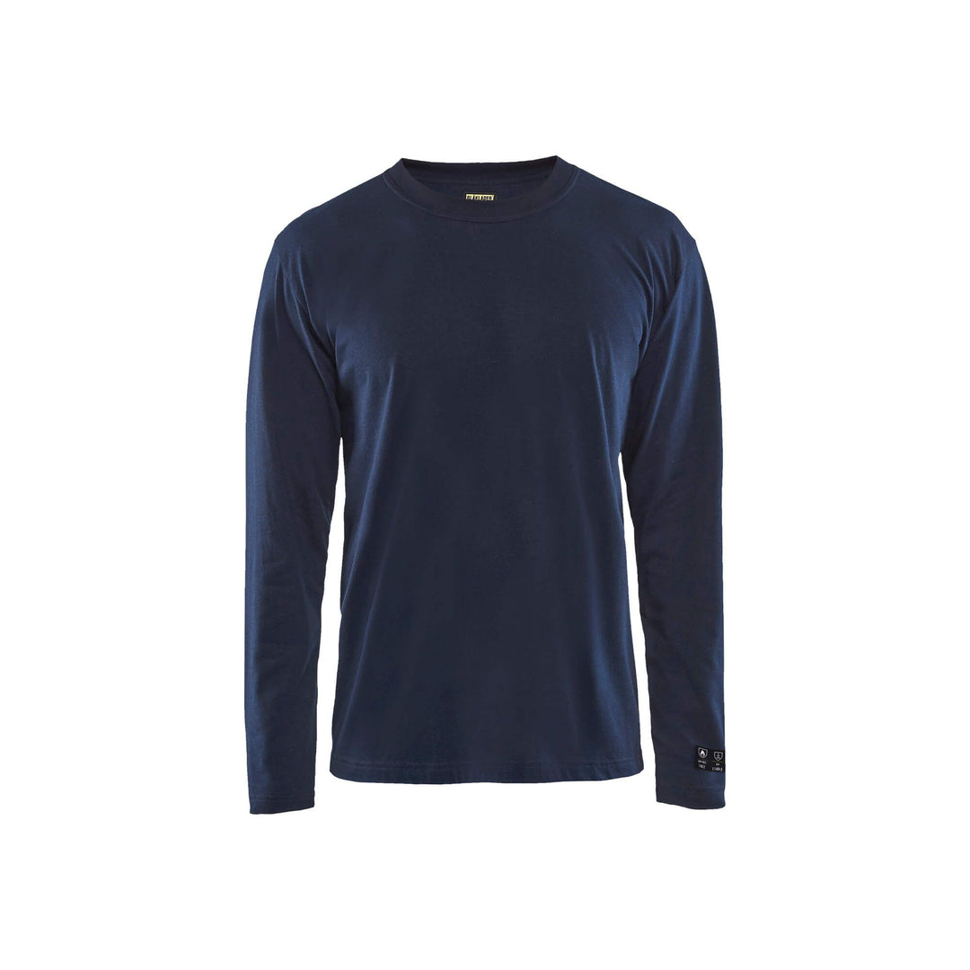 Blaklader 34831737 Flame Retardant Long-Sleeve T-Shirt Navy Blue Main #colour_navy-blue