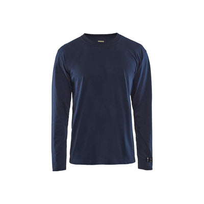 Blaklader 34831737 Flame Retardant Long-Sleeve T-Shirt Navy Blue Main #colour_navy-blue