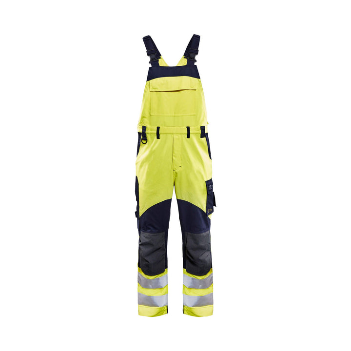 Blaklader 28891512 Flame-Retardant Multinorm Bib Trousers Yellow/Navy Blue Main #colour_yellow-navy-blue