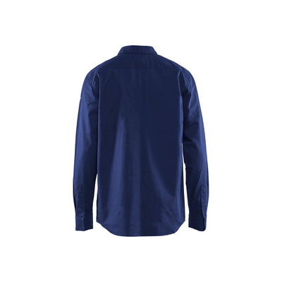 Blaklader 32261504 Flame Retardant Shirt Navy Blue Rear #colour_navy-blue