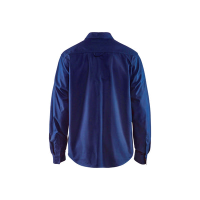 Blaklader 32271515 Flame Retardant Shirt Navy Blue Rear #colour_navy-blue