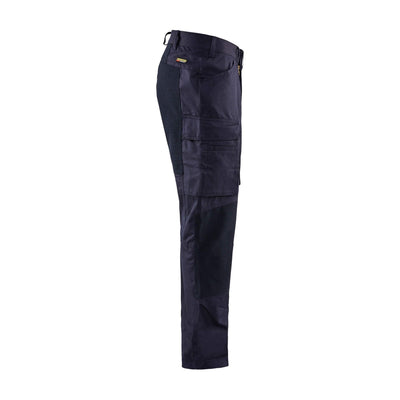 Blaklader 14861512 Flame-Retardant Stretch Trousers Navy Blue Right #colour_navy-blue