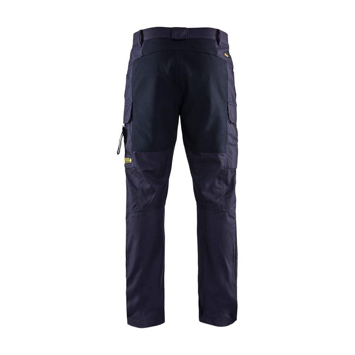 Blaklader 14861512 Flame-Retardant Stretch Trousers Navy Blue Rear #colour_navy-blue