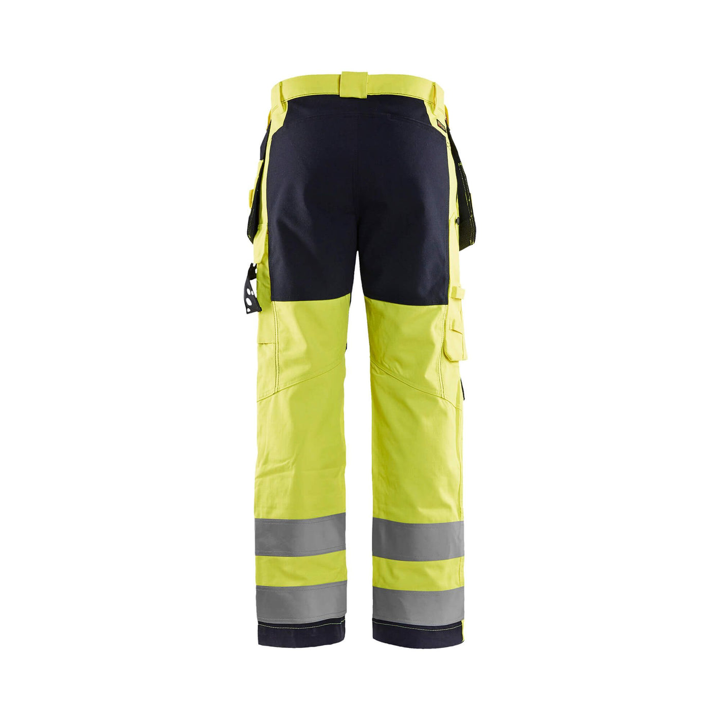 Blaklader 15871512 Flame-Retardant Stretch Trousers Yellow/Navy Blue Rear #colour_yellow-navy-blue