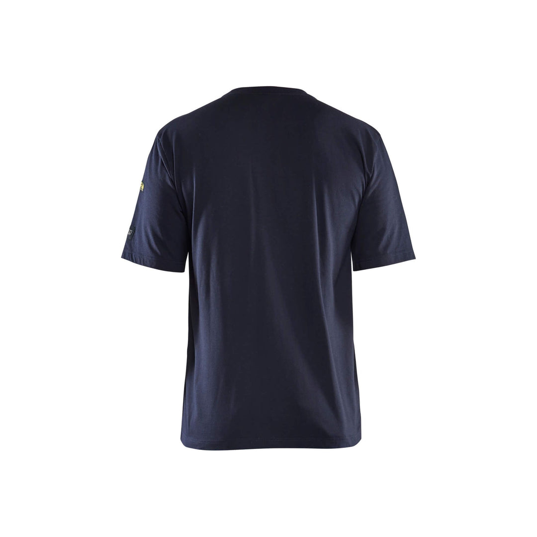 Blaklader 34821737 Flame Retardant T-Shirt Navy Blue Rear #colour_navy-blue