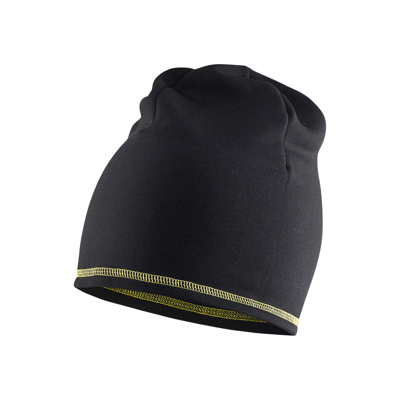Blaklader 20232532 Fleece Hat Moisture-Wicking Black/Yellow Main #colour_black-yellow