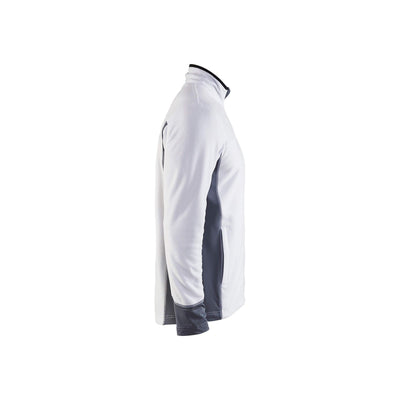Blaklader 48951010 Fleece Jacket Super-Lightweight White/Grey Right #colour_white-grey