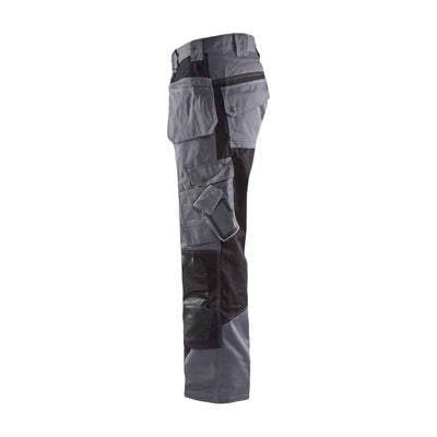 Blaklader 15051860 Floorlayer Work Trousers Grey/Black Left #colour_grey-black