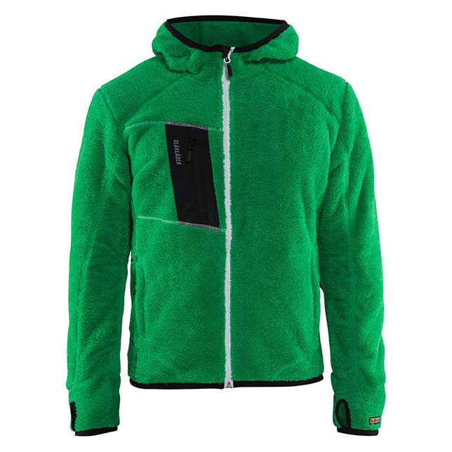 Blaklader 48632502 Furry Pile Jacket Green Main #colour_green