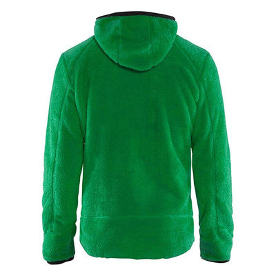 Blaklader 48632502 Furry Pile Jacket Green Rear #colour_green