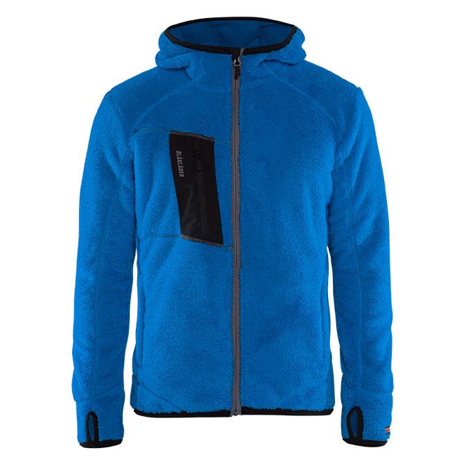 Blaklader 48632502 Furry Pile Jacket Ocean Blue Main #colour_ocean-blue