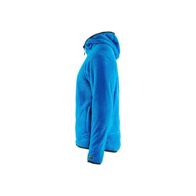Blaklader 48632502 Furry Pile Jacket Ocean Blue Left #colour_ocean-blue