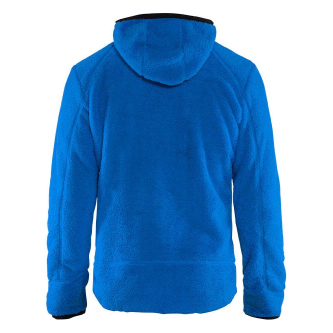 Blaklader 48632502 Furry Pile Jacket Ocean Blue Rear #colour_ocean-blue