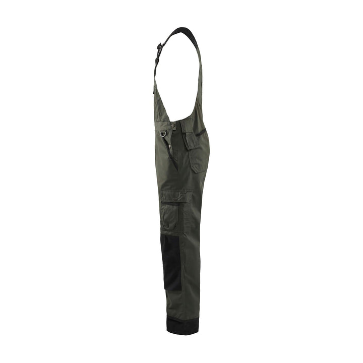 Blaklader 26541835 Garden Bib Overalls Army Green/Black Left #colour_army-green-black