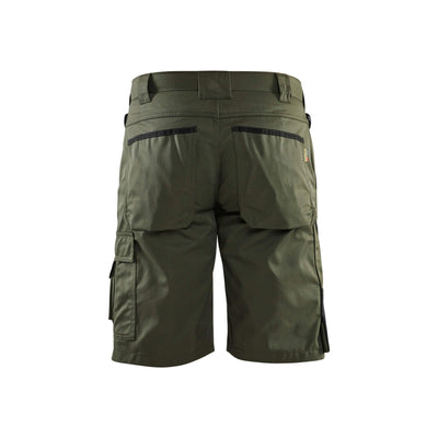 Blaklader 14641835 Green Garden Shorts Army Green Rear #colour_army-green