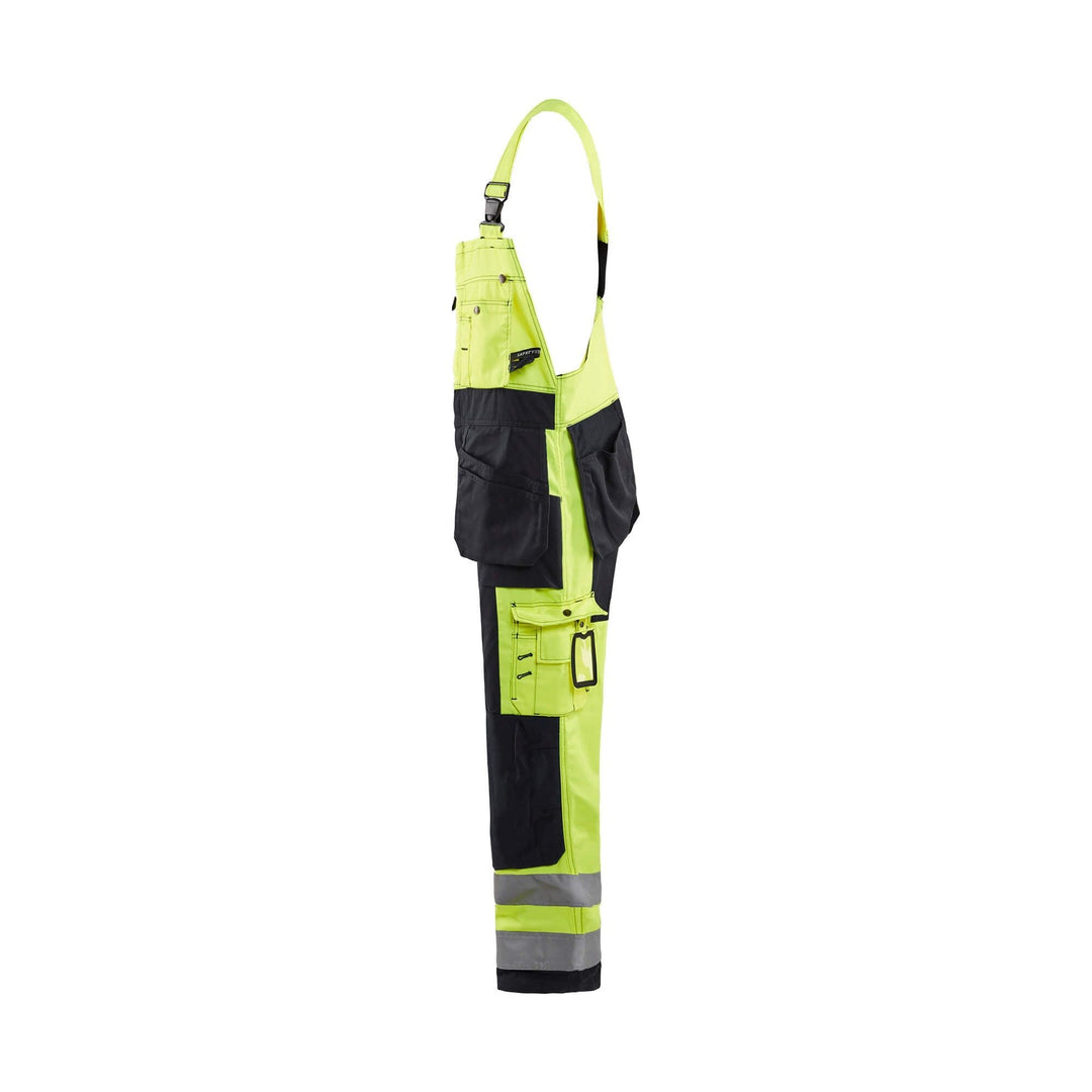 Blaklader 26031860 Hi-Vis Bib Overalls Yellow/Black Left #colour_yellow-black