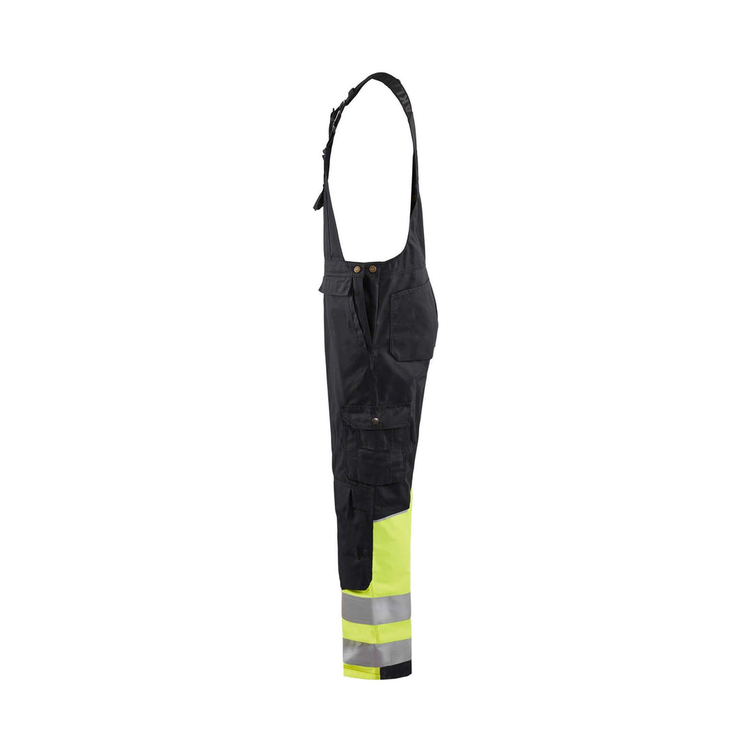 Blaklader 26621800 Hi-Vis Bib Overalls Black/Hi-Vis Yellow Left #colour_black-yellow