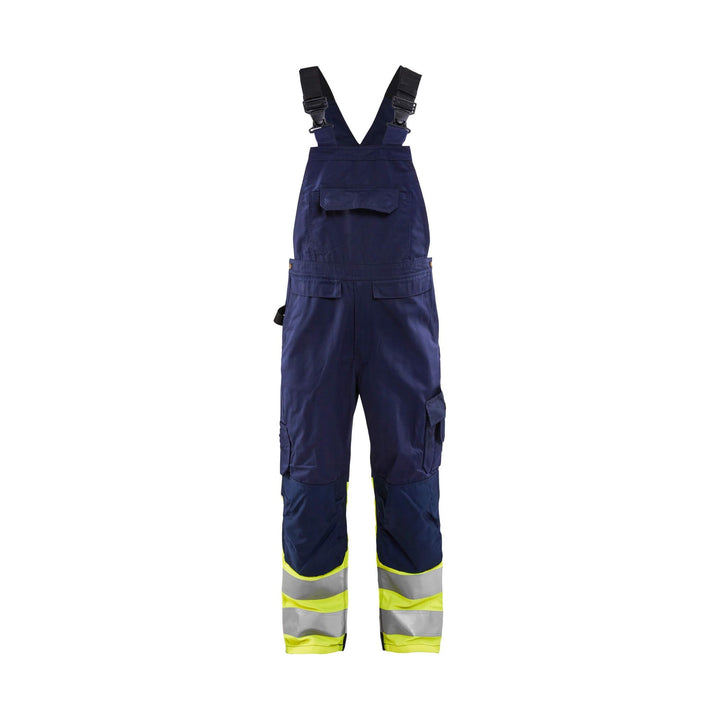 Blaklader 26621800 Hi-Vis Bib Overalls Navy Blue/Hi-Vis Yellow Main #colour_navy-blue-yellow