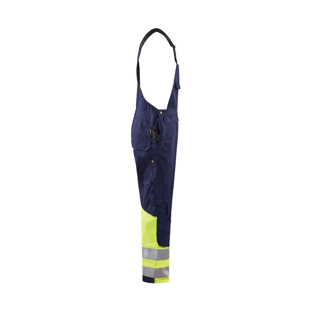 Blaklader 26621800 Hi-Vis Bib Overalls Navy Blue/Hi-Vis Yellow Right #colour_navy-blue-yellow