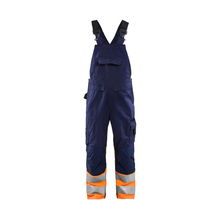 Blaklader 26621800 Hi-Vis Bib Overalls Navy Blue/Orange Main #colour_navy-blue-orange