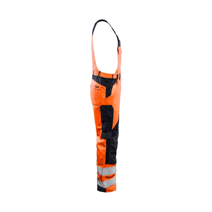 Blaklader 28891513 Hi-Vis Bib Overalls Multinorm Orange/Navy Blue Right #colour_orange-navy-blue