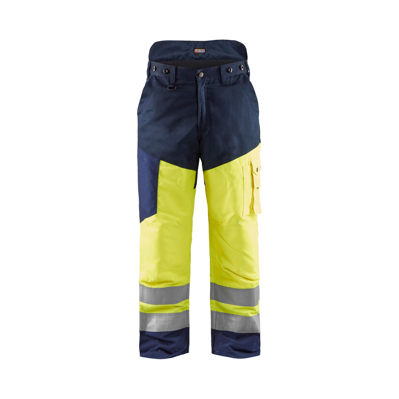 Blaklader 19201900 Hi-Vis Chainsaw Trousers Yellow/Navy Blue Main #colour_yellow-navy-blue