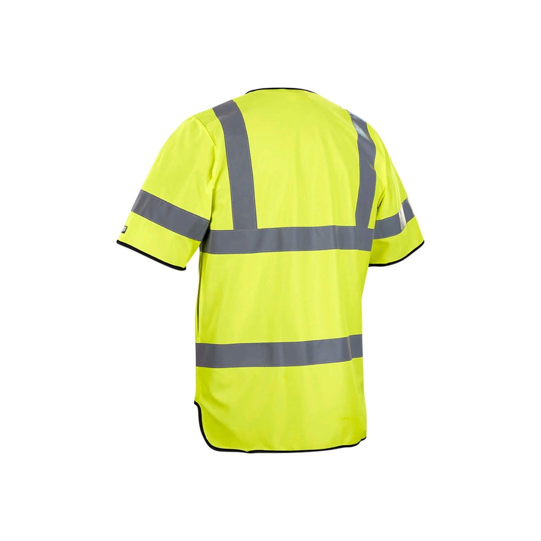 Blaklader 30231022 Hi-Vis Class-3 Vest Hi-Vis Yellow Rear #colour_yellow