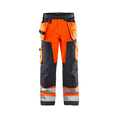 Blaklader 15681811 Hi-Vis Craftsman Trousers Hi-Vis Orange/Mid Grey Main #colour_hi-vis-orange-mid-grey