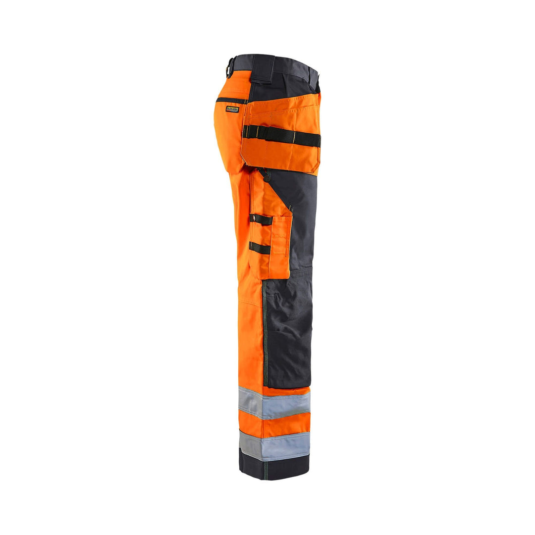 Blaklader 15681811 Hi-Vis Craftsman Trousers Hi-Vis Orange/Mid Grey Right #colour_hi-vis-orange-mid-grey