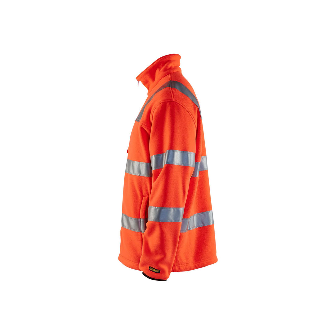 Blaklader 48332560 Hi-Vis Fleece Jacket Hi-Vis Red Left #colour_hi-vis-red