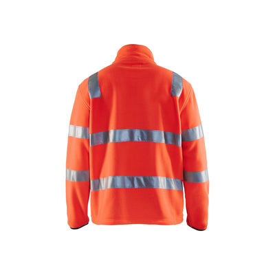 Blaklader 48332560 Hi-Vis Fleece Jacket Hi-Vis Red Rear #colour_hi-vis-red