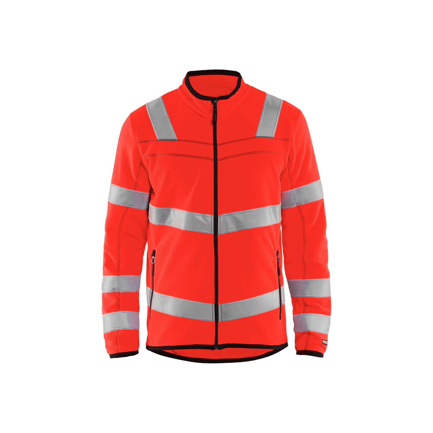 Blaklader 49411010 Hi-Vis Fleece Jacket Hi-Vis Red Main #colour_hi-vis-red