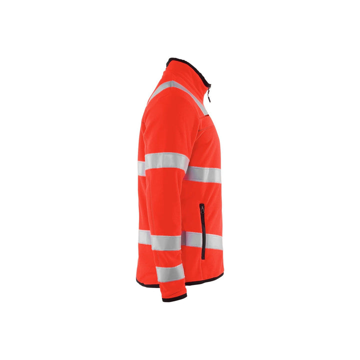 Blaklader 49411010 Hi-Vis Fleece Jacket Hi-Vis Red Right #colour_hi-vis-red