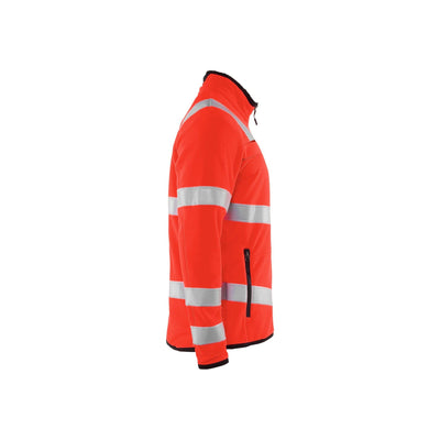 Blaklader 49411010 Hi-Vis Fleece Jacket Hi-Vis Red Right #colour_hi-vis-red