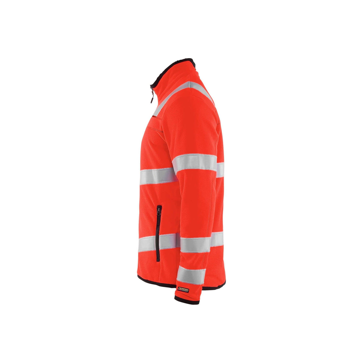 Blaklader 49411010 Hi-Vis Fleece Jacket Hi-Vis Red Left #colour_hi-vis-red