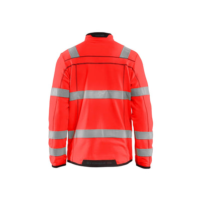 Blaklader 49411010 Hi-Vis Fleece Jacket Hi-Vis Red Rear #colour_hi-vis-red