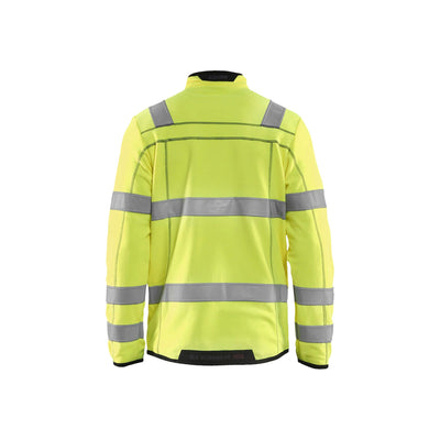 Blaklader 49411010 Hi-Vis Fleece Jacket Hi-Vis Yellow Rear #colour_yellow