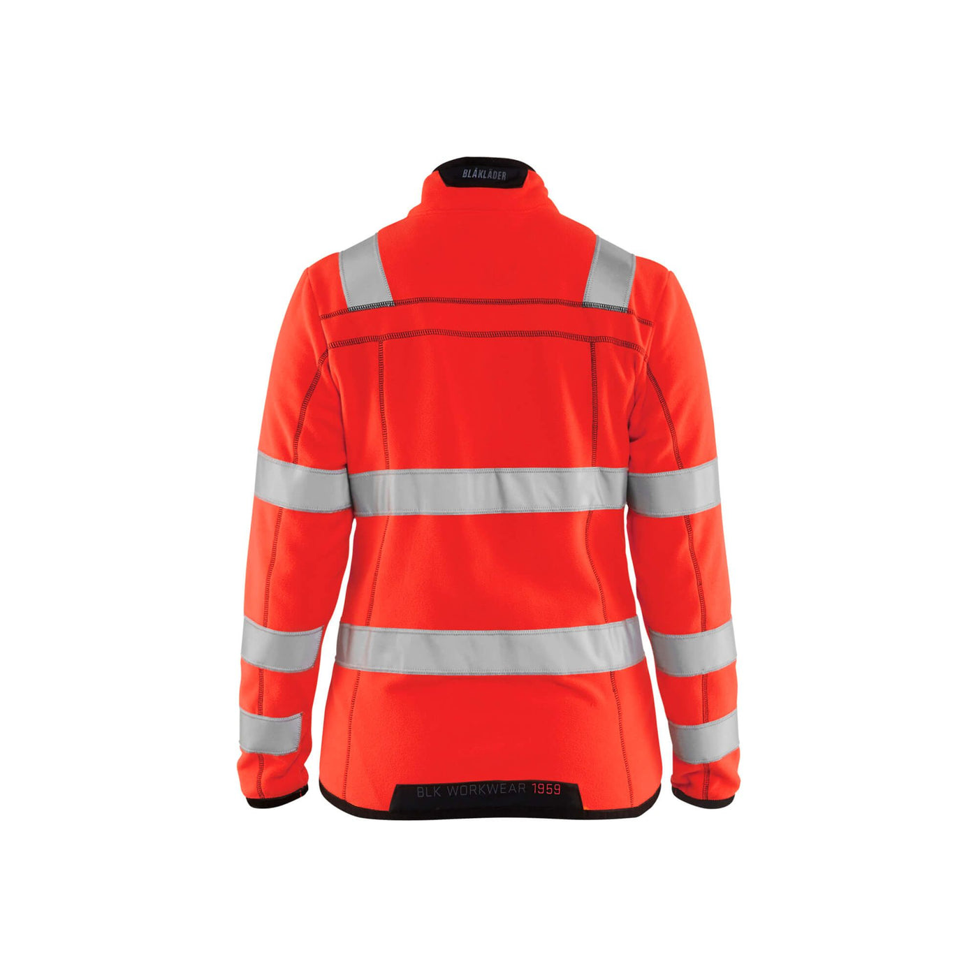 Blaklader 49661010 Hi-Vis Fleece Jacket Hi-Vis Red Rear #colour_hi-vis-red