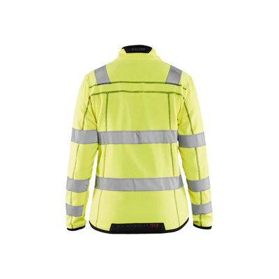 Blaklader 49661010 Hi-Vis Fleece Jacket Hi-Vis Yellow Rear #colour_yellow