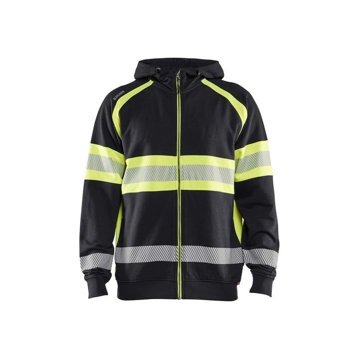 Blaklader 35521158 Hi-Vis Hoodie Black/Hi-Vis Yellow Main #colour_black-hi-vis-yellow