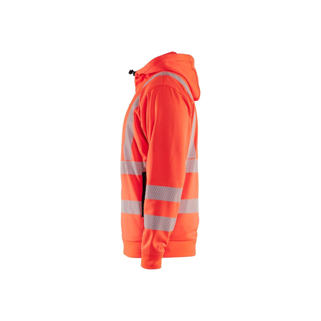 Blaklader 35652538 Hi-Vis Hoodie Full-Zip Hi-Vis Red Right #colour_hi-vis-red