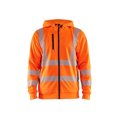 Blaklader 35652538 Hi-Vis Hoodie Full-Zip Orange Main #colour_orange