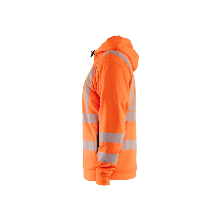 Blaklader 35652538 Hi-Vis Hoodie Full-Zip Orange Left #colour_orange