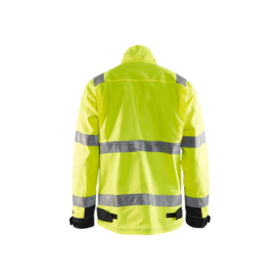 Blaklader 40641811 Hi-Vis Jacket Yellow/Black Rear #colour_yellow-black