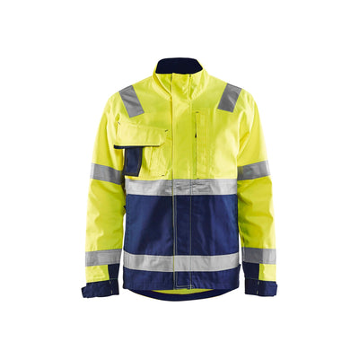 Blaklader 40641811 Hi-Vis Jacket Yellow/Navy Blue Main #colour_yellow-navy-blue