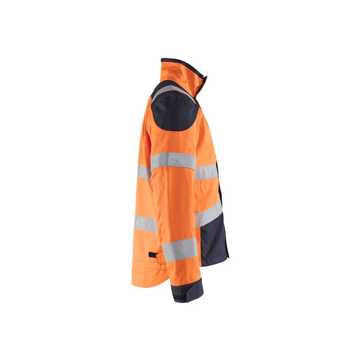 Blaklader 40891513 Hi-Vis Jacket Multinorm Orange/Navy Blue Right #colour_orange-navy-blue