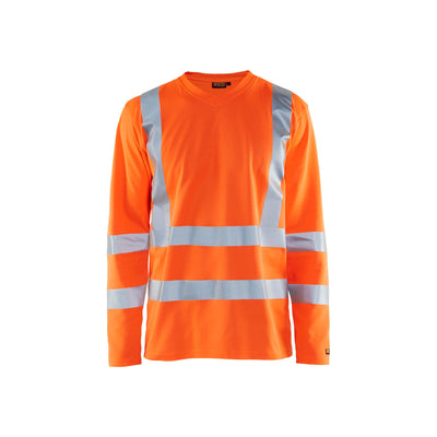 Blaklader 33811070 Hi-Vis Long-Sleeve T-Shirt Orange Main #colour_orange