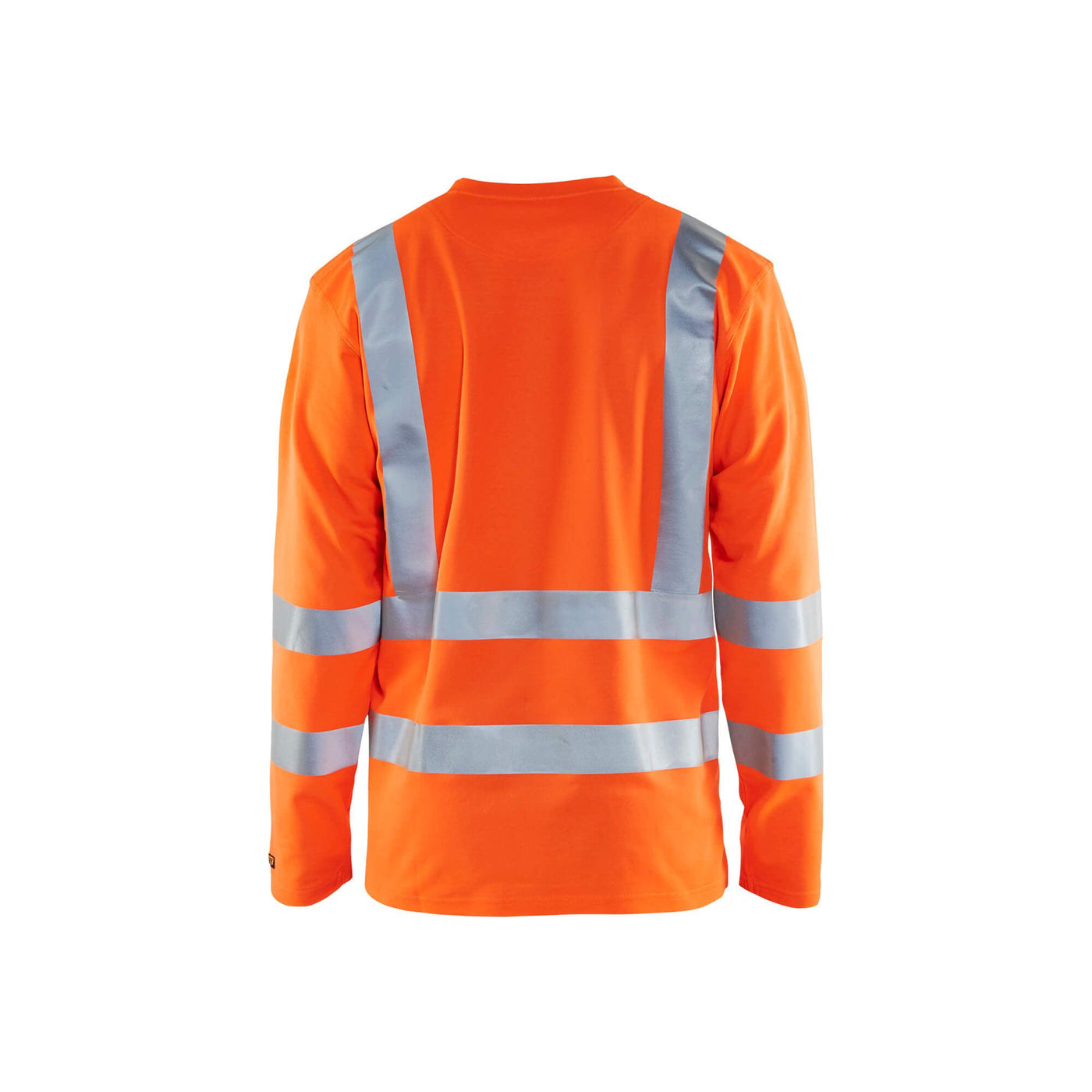 Blaklader 33811070 Hi-Vis Long-Sleeve T-Shirt Orange Rear #colour_orange