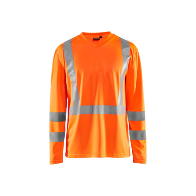 Blaklader 33831011 Hi-Vis Long-Sleeve T-Shirt Orange Main #colour_orange