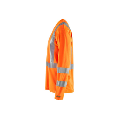 Blaklader 33831011 Hi-Vis Long-Sleeve T-Shirt Orange Left #colour_orange